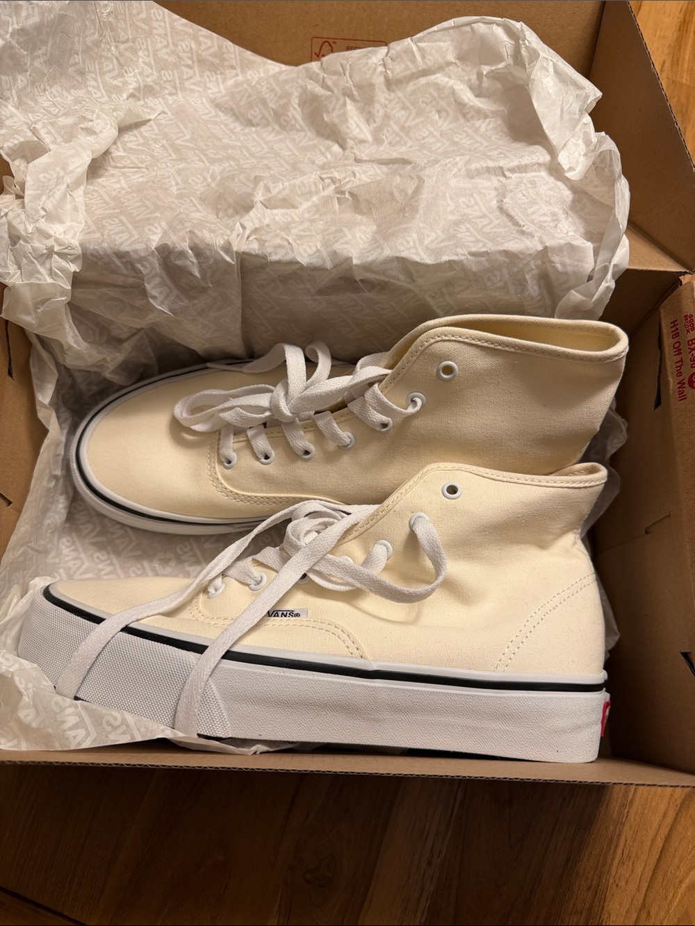 Vans Cream High-Top Authentic Hi 2.0 Canvas Sneakers